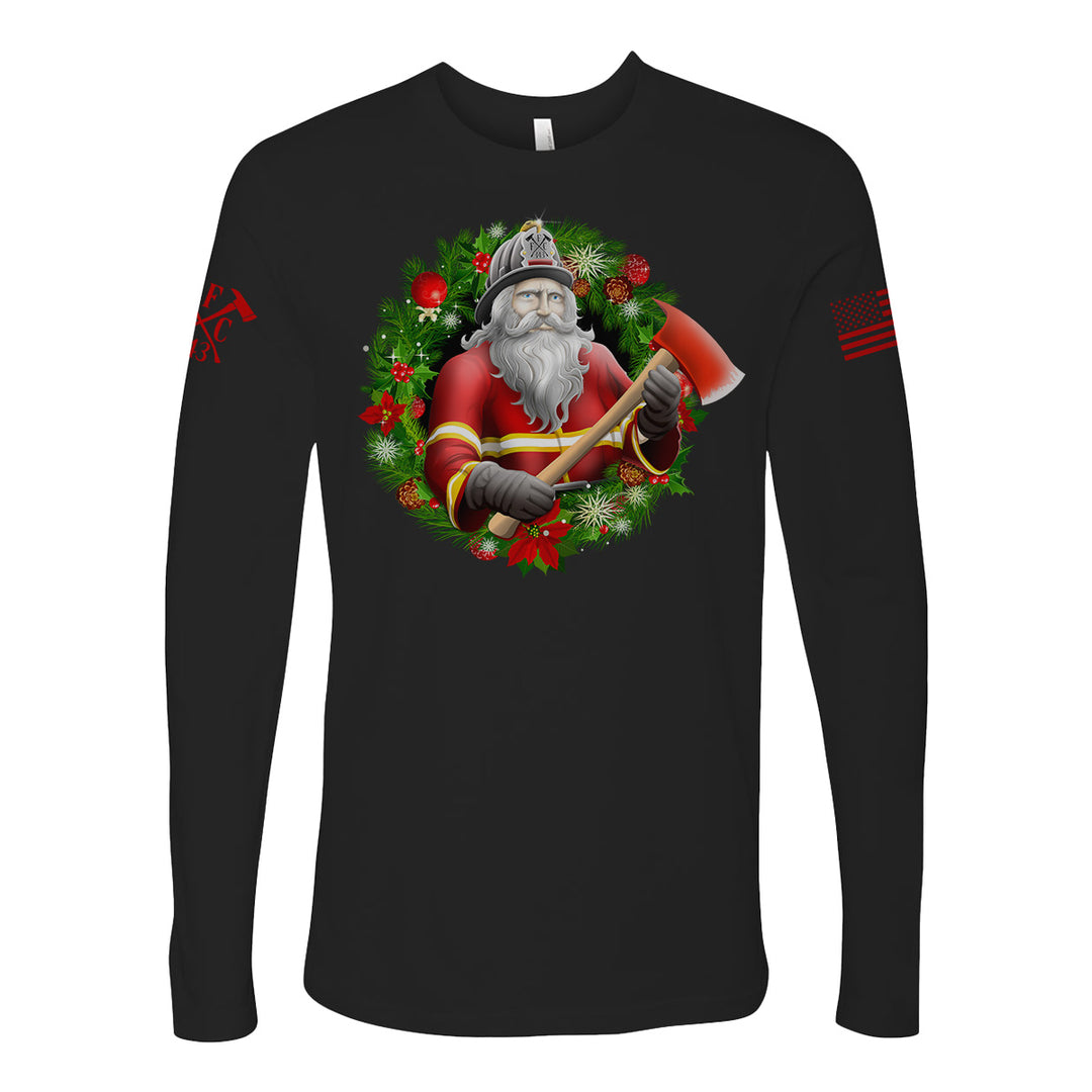 FFC 343 Wrecking Wreaths firefighter long sleeve for the holidays.