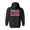 Customized Red and White Fire Department Premium Hoodie