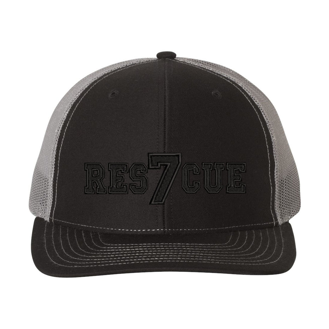 Personalized Rescue Blackout Snapback Trucker Hat