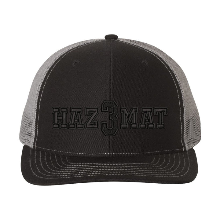 Personalized Haz Mat Blackout Snapback Trucker Hat