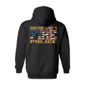 Customized USA Flag Fire Police Premium Hoodie