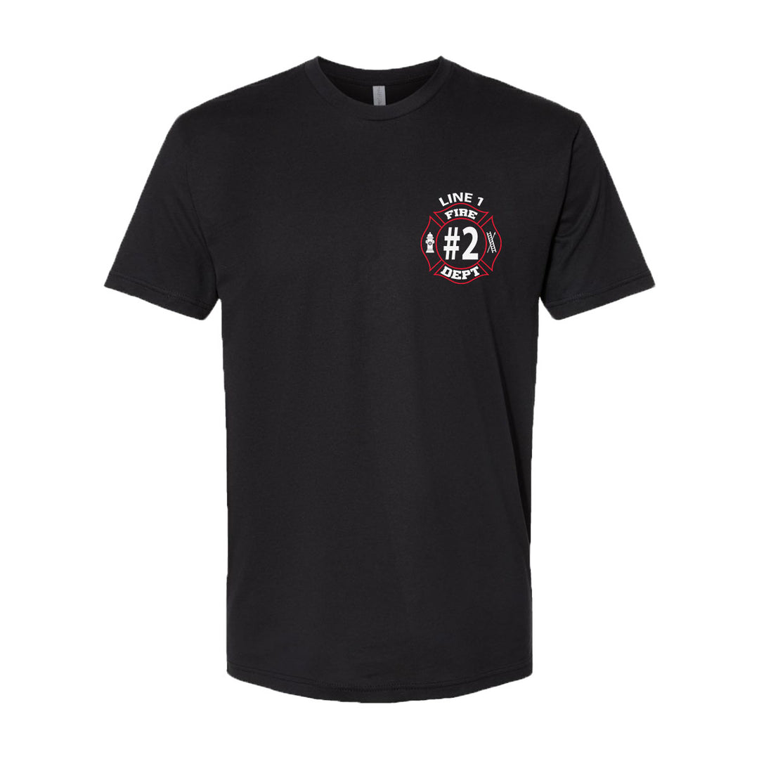 Fire Department t-shirt – personalized red and white firefighter design