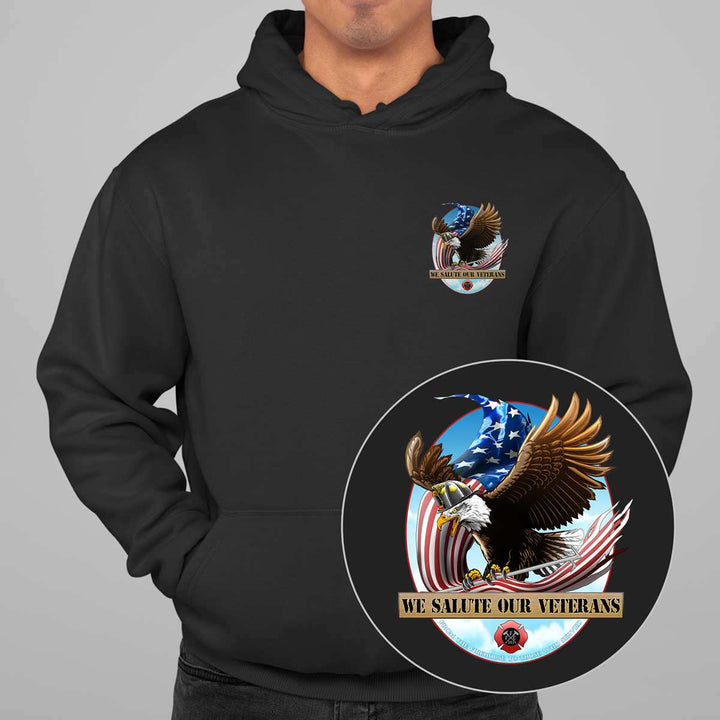 Salute Veterans eagle flag hoodie