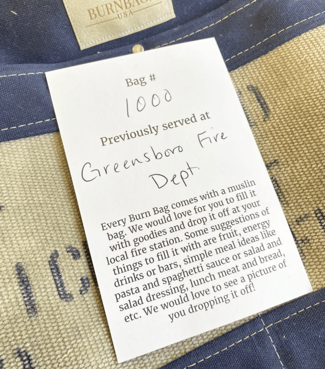 Olive Green Engineer Burn Bag