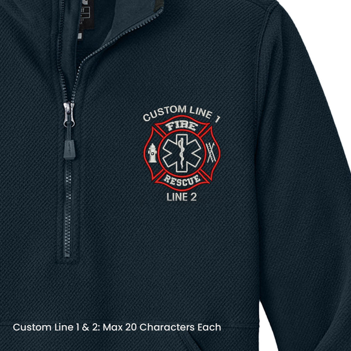 Lightweight 7.3-ounce polyester fleece jacket built for warmth and comfort, perfect for on-the-job wear by fire service professionals.