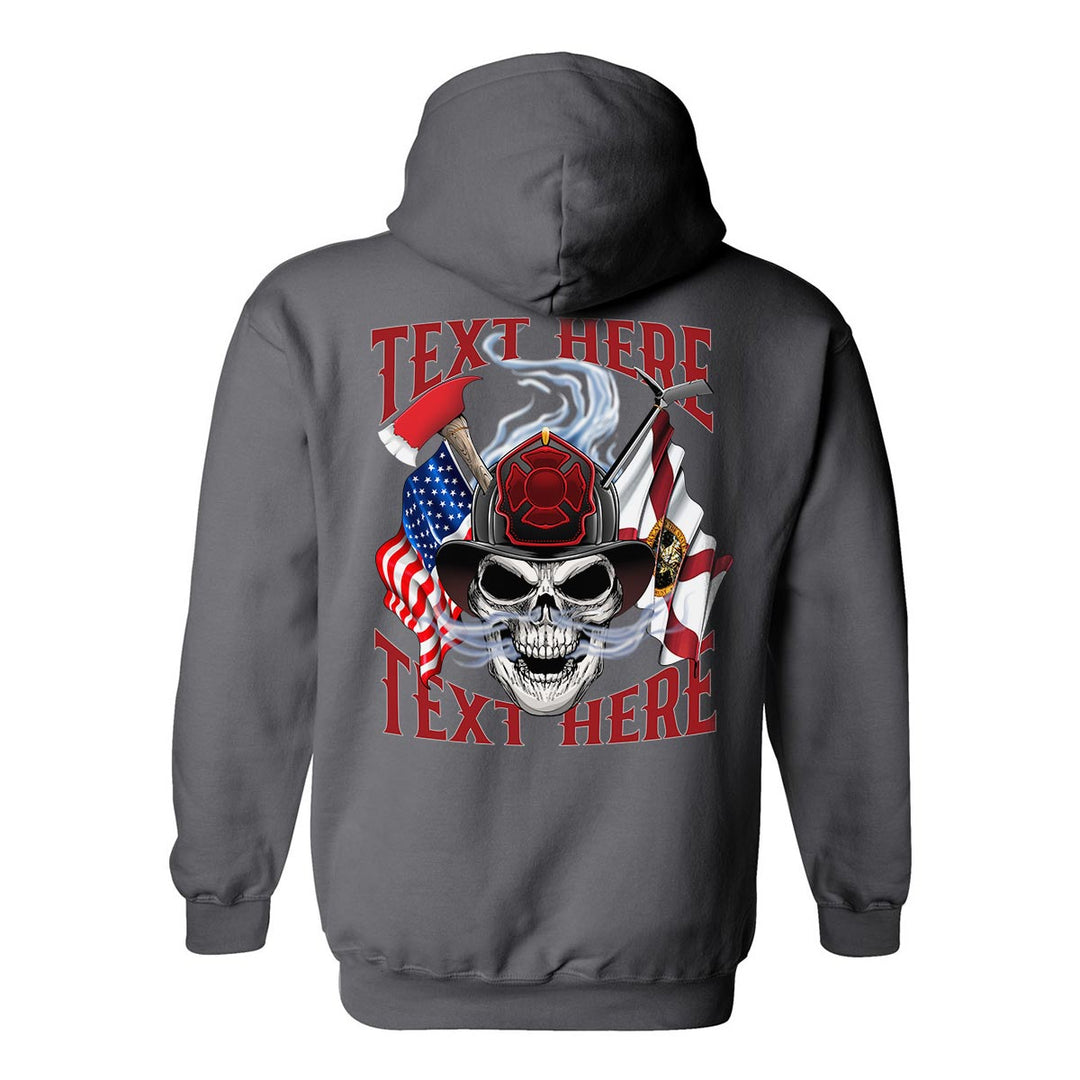 Tribute to firefighters hoodie highlighting their dedication.