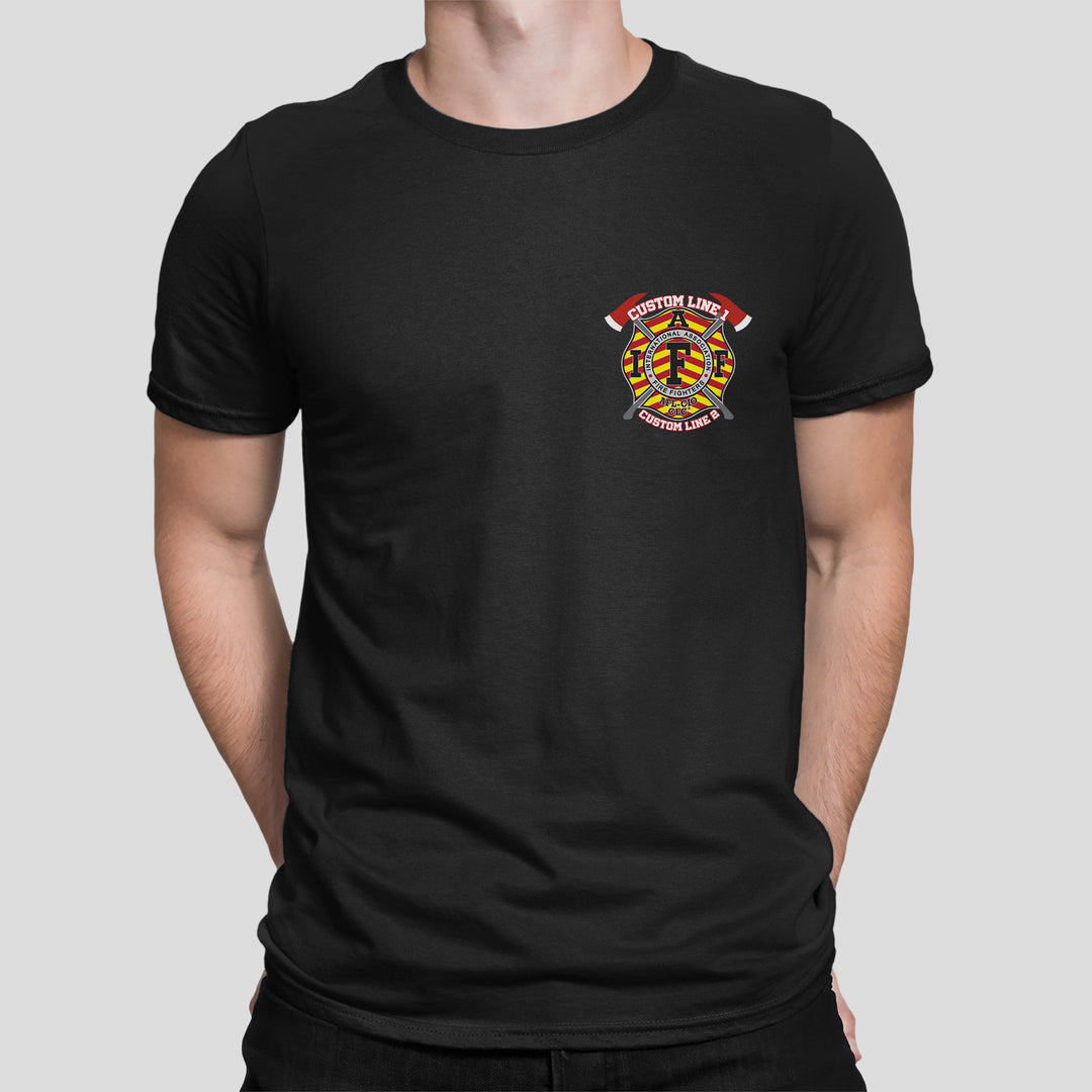 Customized IAFF Red & Yellow Chevron Premium T-Shirt
