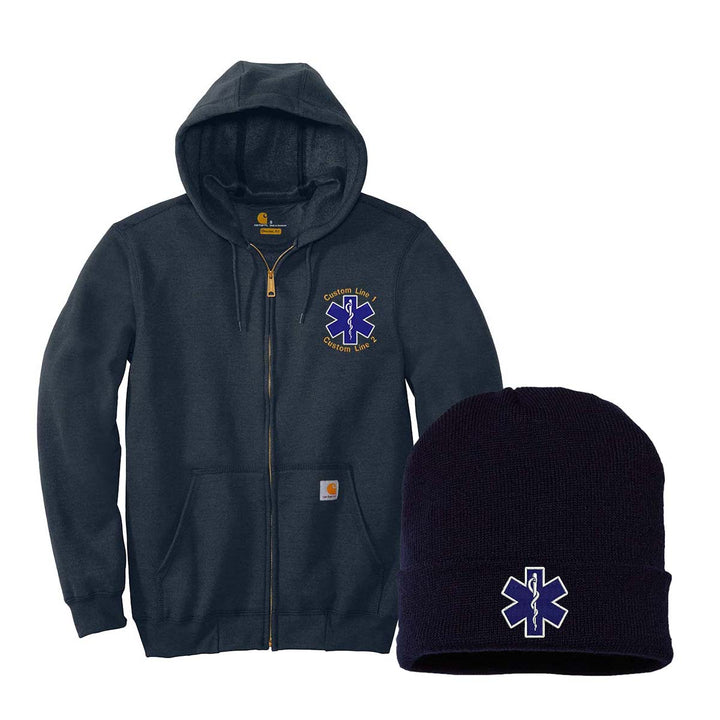Carhartt® Midweight Zip-Up Hoodie & Beanie Bundle