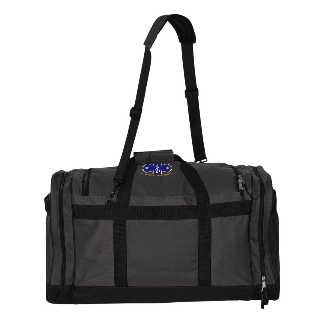 Customized 27" Large Duffel Bag with Star of Life EMS logo Embroidery