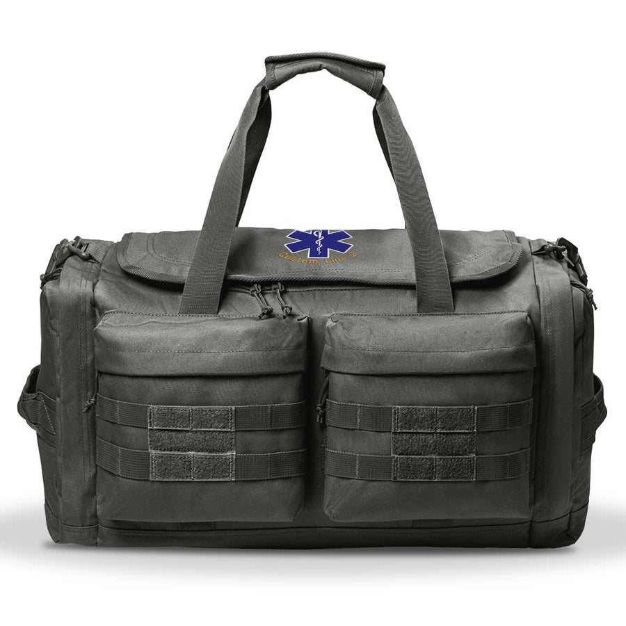 Customized EMS duffel bag with Star of Life embroidery and custom name option