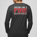 Customized Red and White Fire Department Premium Long Sleeve Shirt