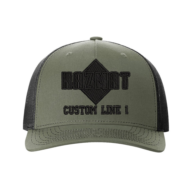 Customized Hazmat Blackout Snapback Trucker Hat