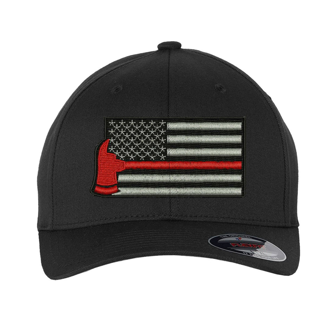 Thin Red Line Axe Flag FlexFit Hat