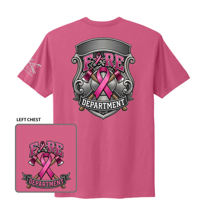 Industrial Breast Cancer Awareness Fire Department Custom T-Shirt