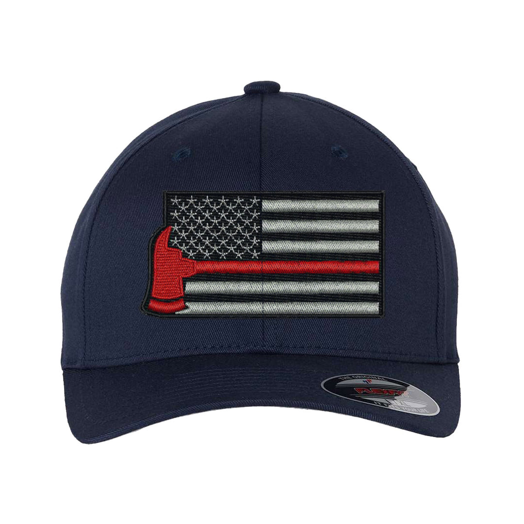 Thin Red Line Axe Flag FlexFit Hat