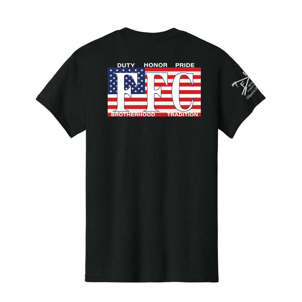 FFC 343 American Brotherhood Maltese Cross firefighter shirt in black #color_black