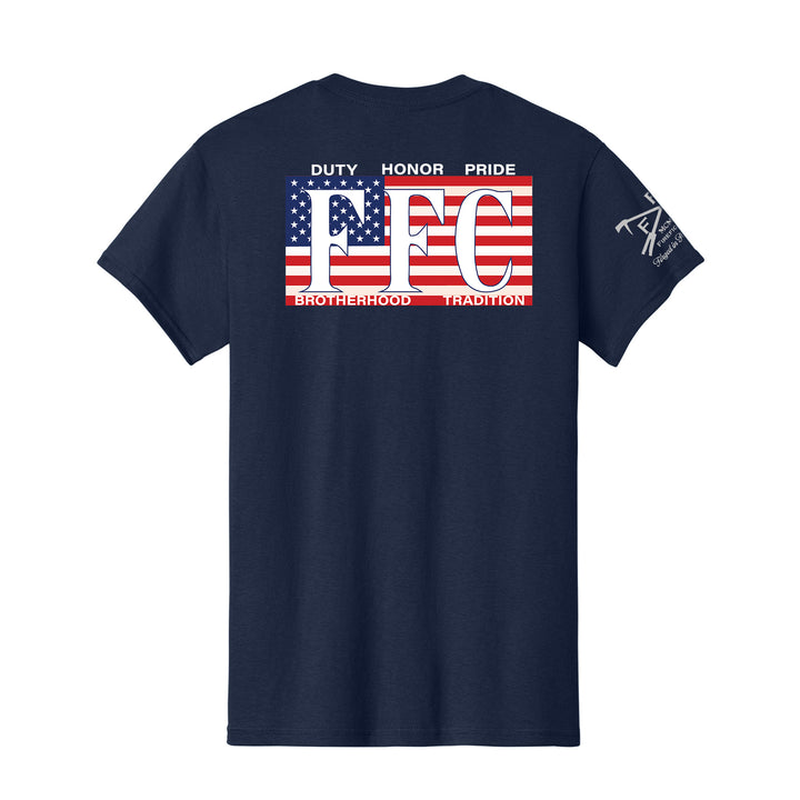 FFC 343 American Brotherhood Maltese Cross firefighter shirt in navy #color_navy