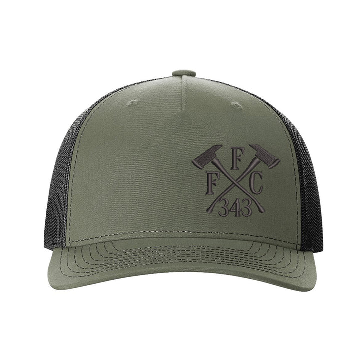 FFC 343 blackout snapback trucker hat firefighter IAFF fire department