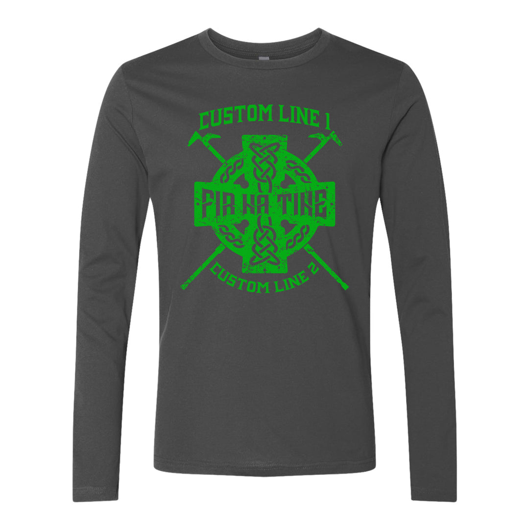  Firefighter Celtic Cross Long Sleeve Tee, honoring heritage and brotherhood in the fire service.