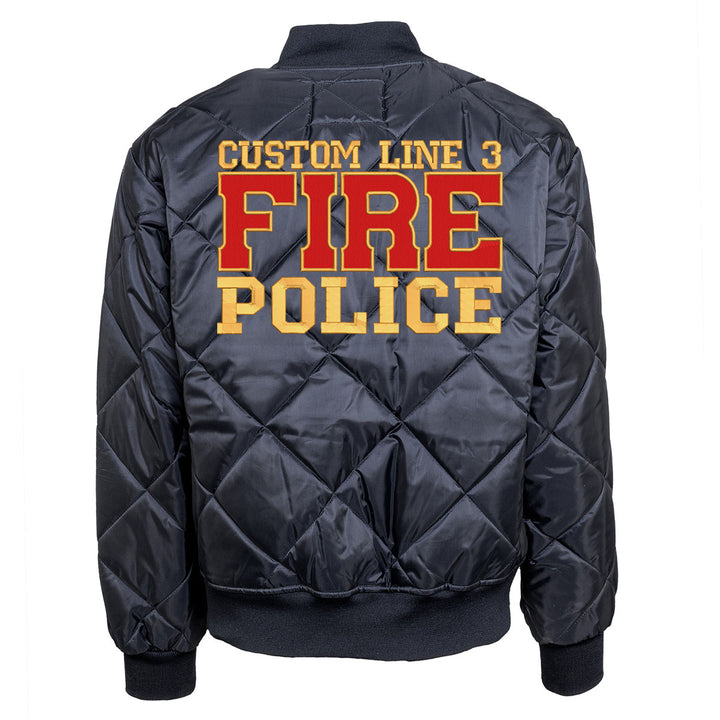 Customized Red and Gold Fire Police Bravest Jacket
