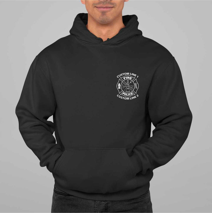 Firefighter Fire Police hoodie with department initials