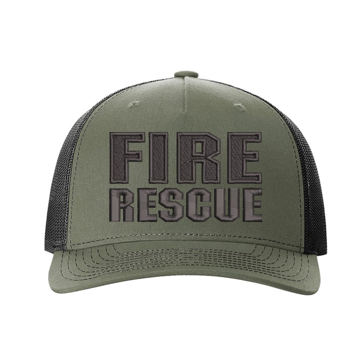 Fire Rescue Blackout Snapback Trucker Hat