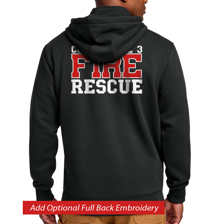 Custom Firefighter Carhartt Zip Hoodie embroidered fire department Carhartt apparel
