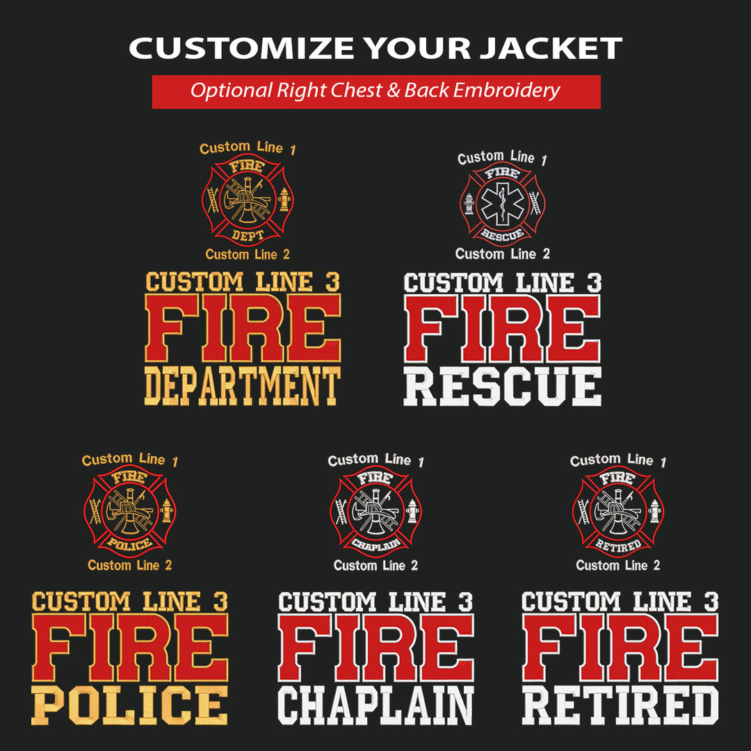 Custom Firefighter Carhartt Zip Hoodie embroidered fire department Carhartt apparel