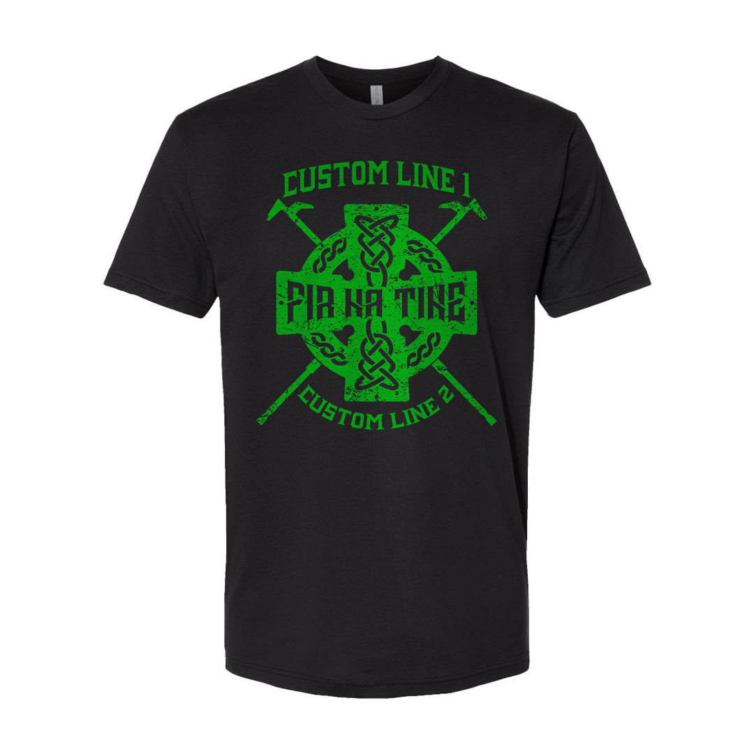 Customized Celtic Cross Premium T-Shirt, a tribute to firefighter strength, sacrifice, and tradition.