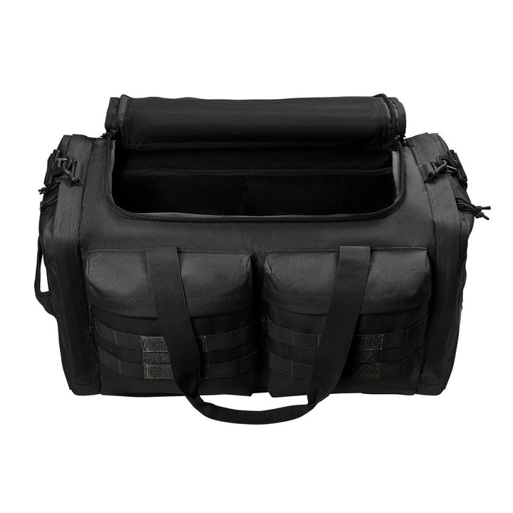 Heavy-duty firefighter duffel bag, ideal for transporting equipment and personal items.