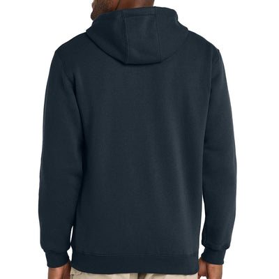 Personalized Carhartt hoodie with two custom lines for your name or department, showcasing your commitment to fire rescue.