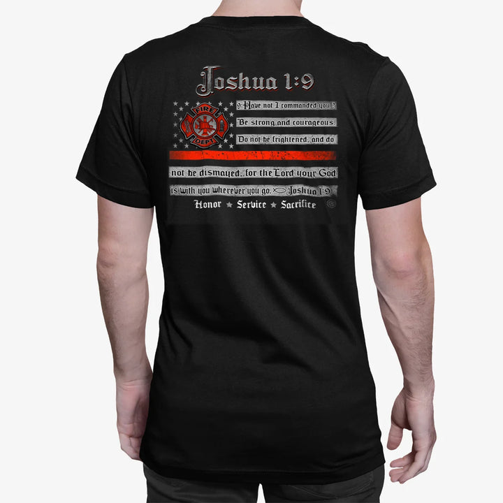 Firefighter Joshua 1:9 T-Shirt with comfortable fit for everyday wear