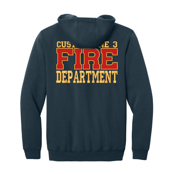 Customized Red and Gold Fire Department Carhartt® Midweight Full-Zip Hoodie