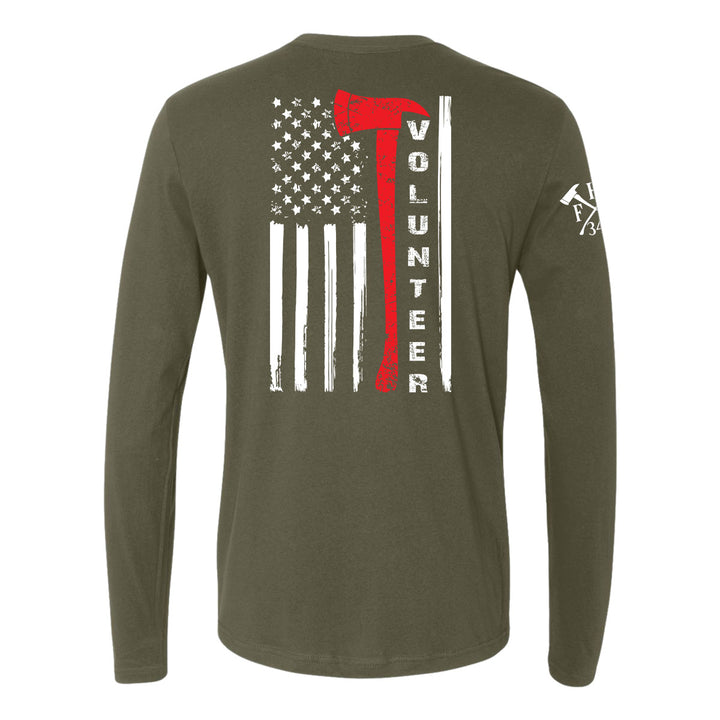 Flag axe graphic shirt for firefighters