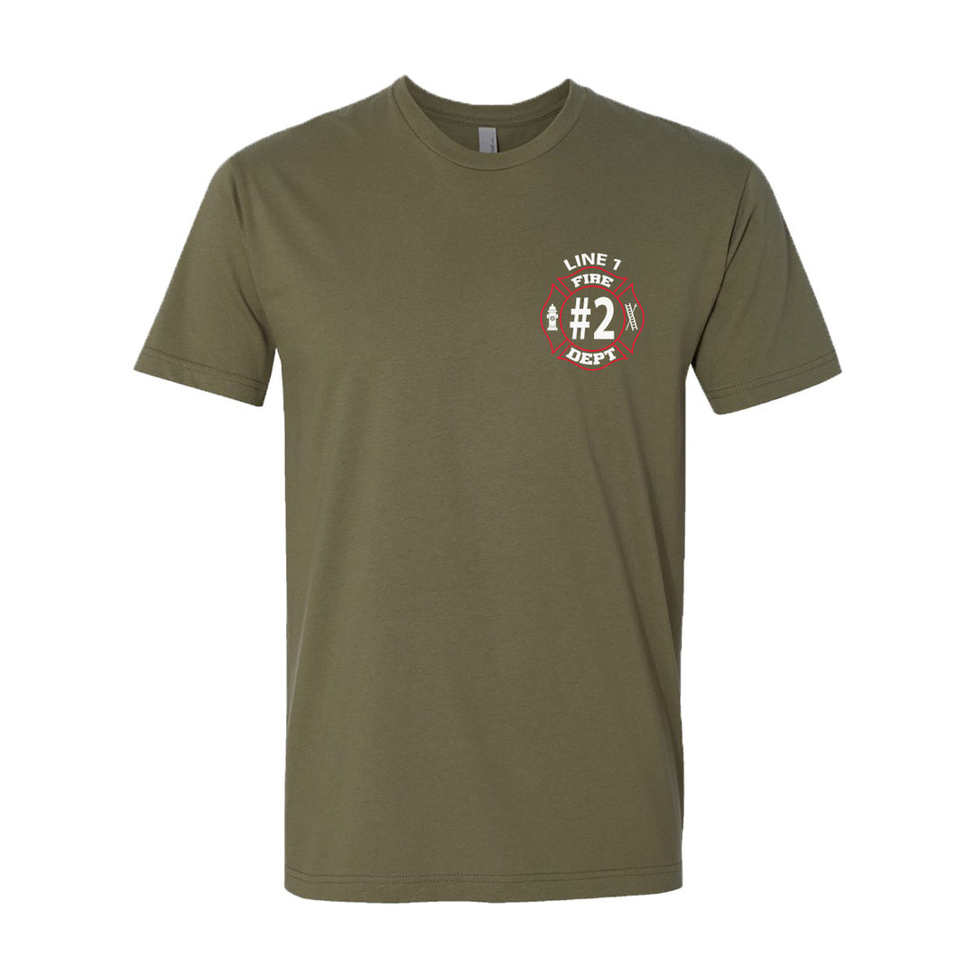 Premium Fire Department t-shirt – custom red and white graphic
