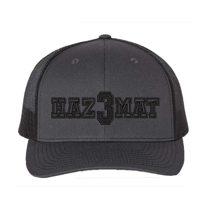 Personalized Haz Mat Blackout Snapback Trucker Hat