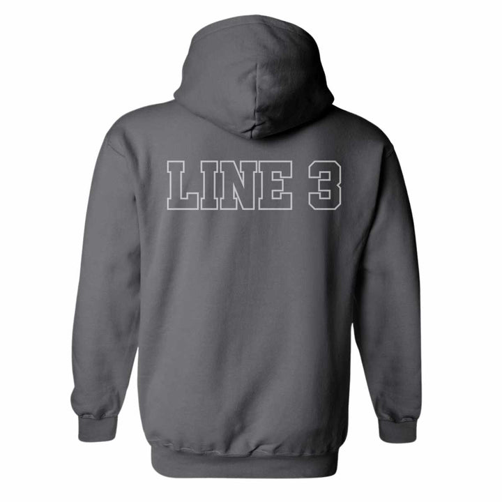 Personalized Fire Chaplain hoodie with department initials for responders
