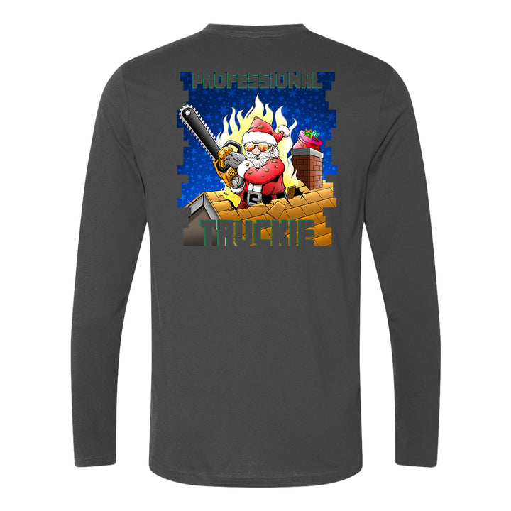 Professional Truckie Santa Firefighter Premium Long Sleeve Shirt