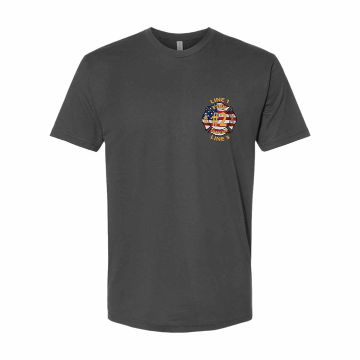 Fire department USA flag Fire Chaplain t-shirt