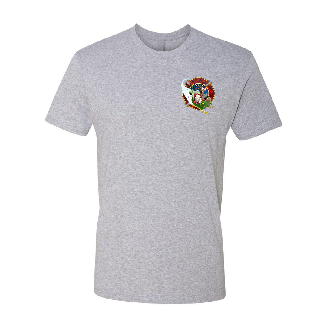 Christmas Plaid Maltese Firefighter Premium T-Shirt