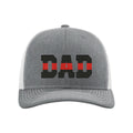 Thin Red Line Dad Embroidered Snapback Trucker Hat