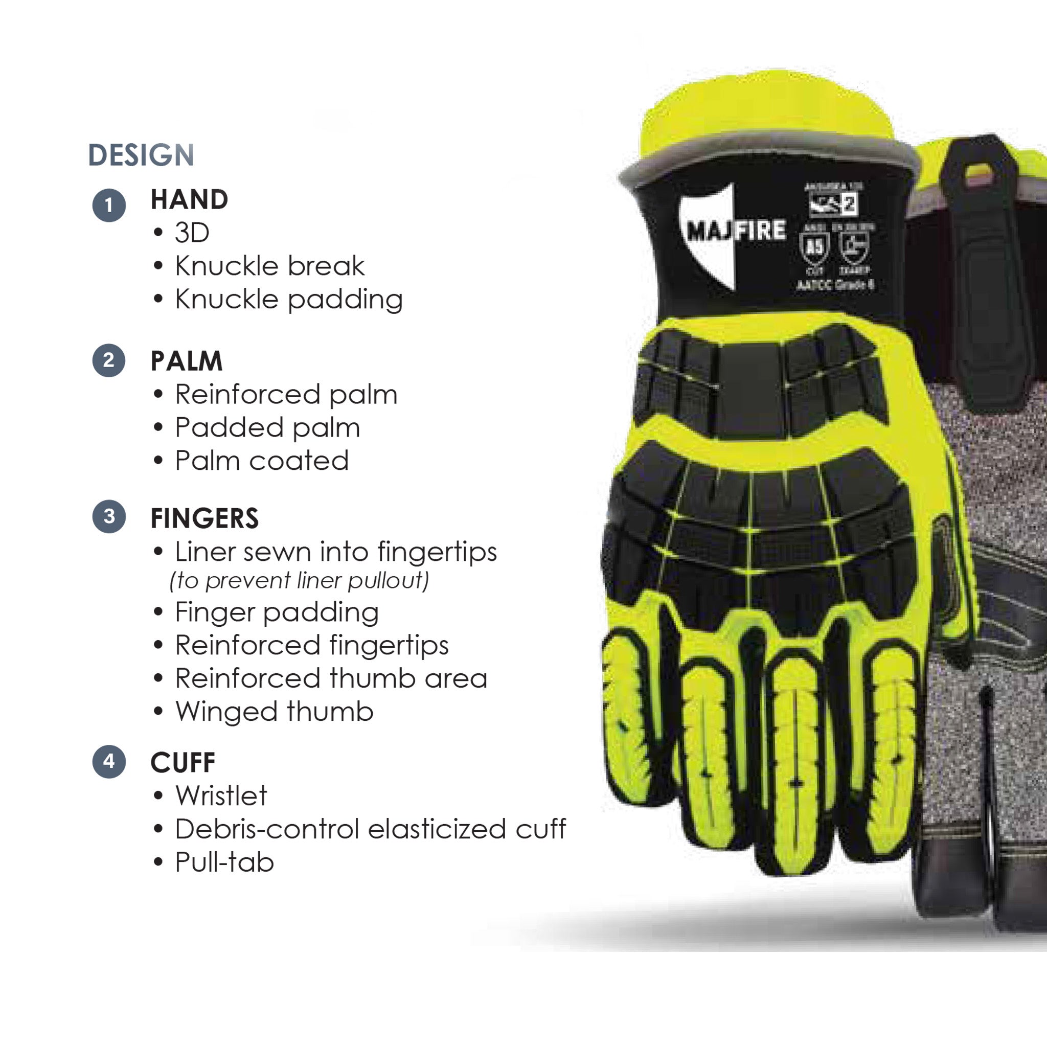 MFA15B Extrication Glove with BBP & Impact Protection – Safety