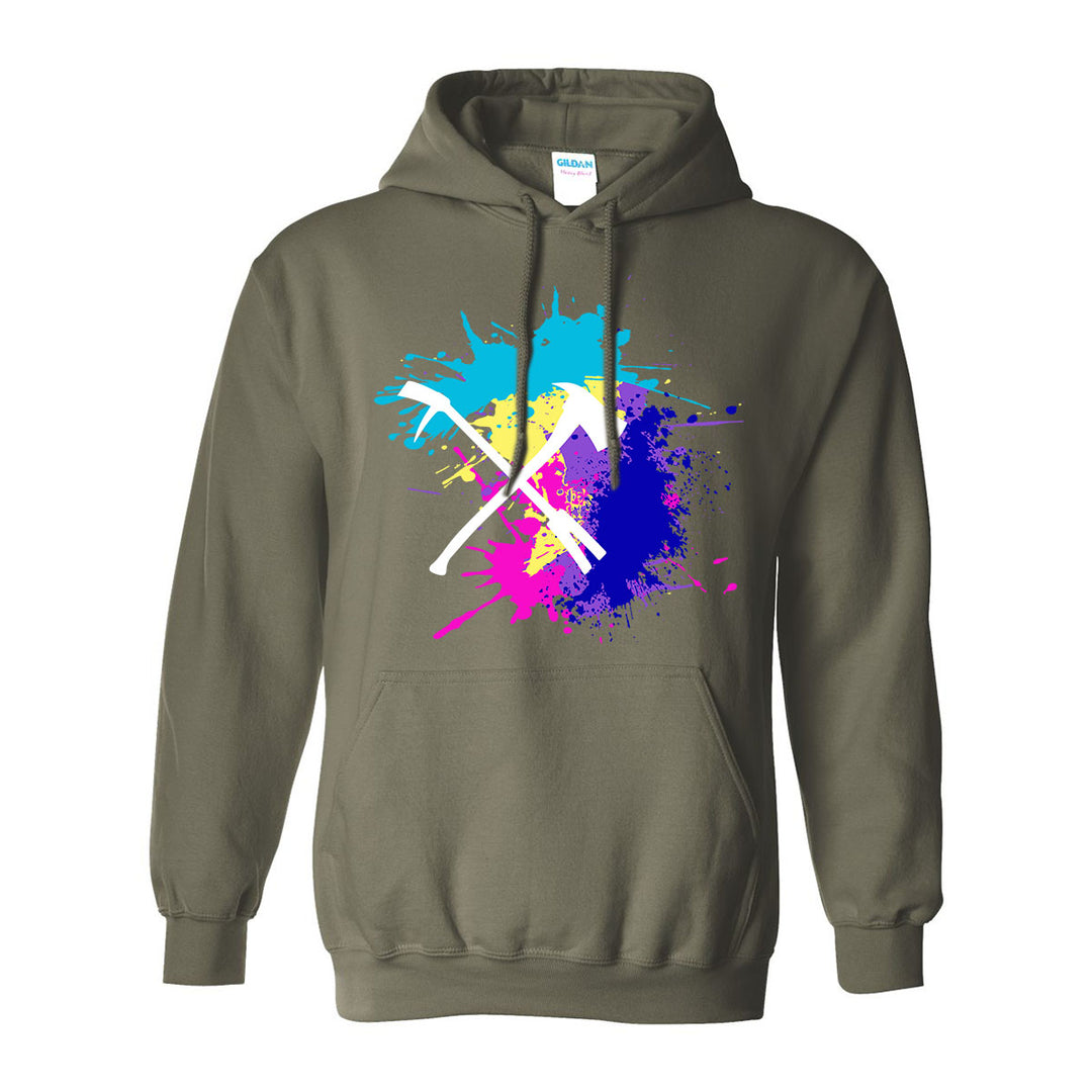 Bold firefighter hoodie with retro colors