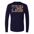 Customized USA Flag Fire Department Premium Long Sleeve Shirt