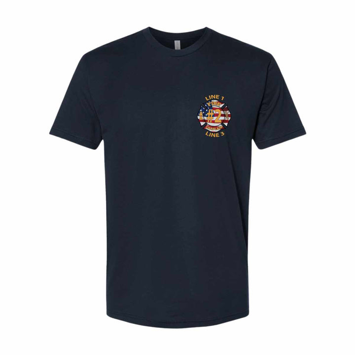 Fire Chaplain t-shirt with USA flag for duty