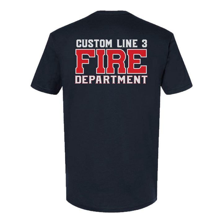 Personalized Fire Department t-shirt – red and white fire crew gear