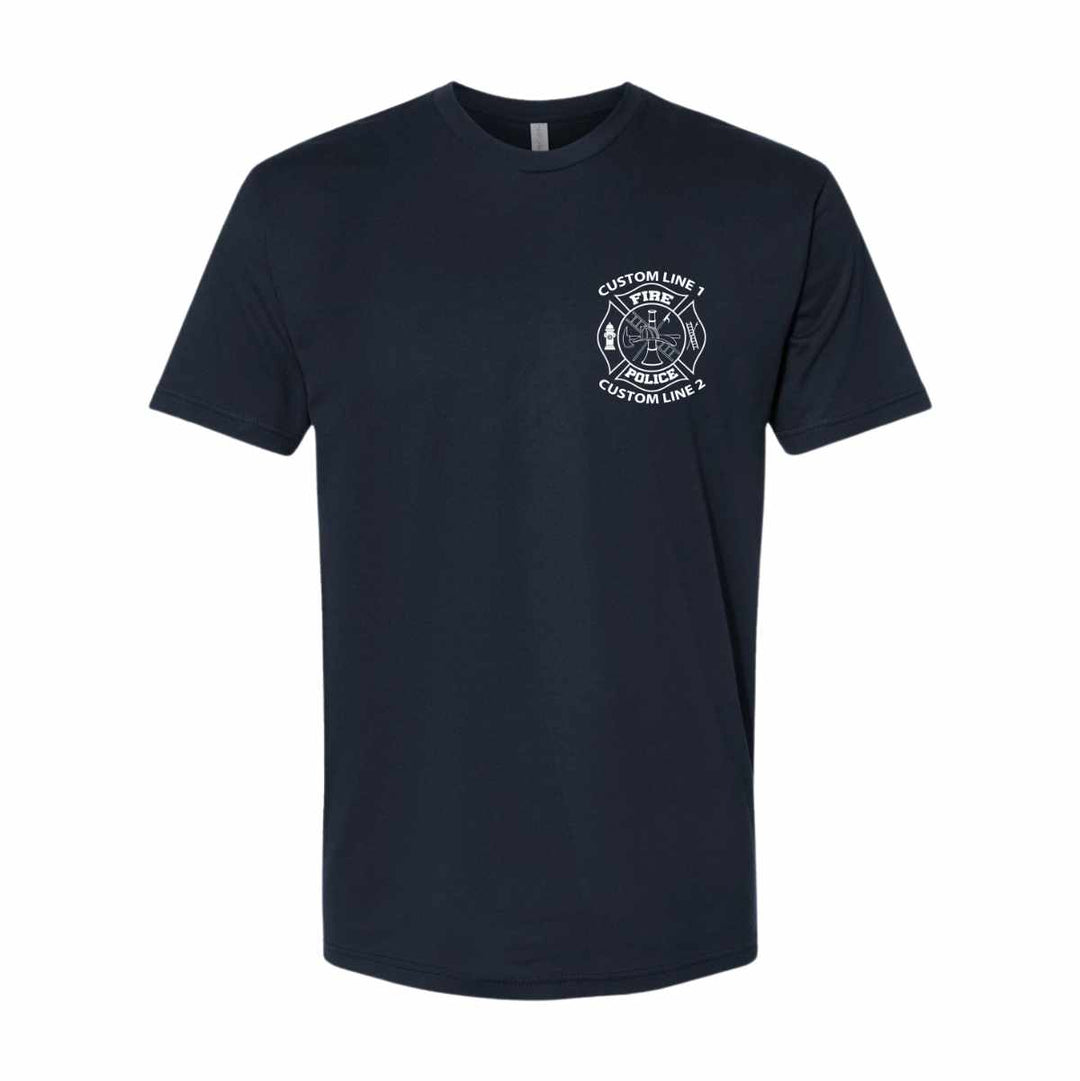Firefighter Fire Police t-shirt with department initials