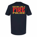 Customized Red & Yellow Fire Police Premium T-Shirt