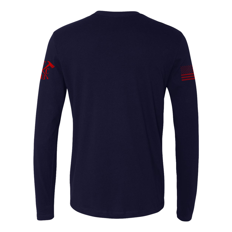 Long-sleeve firefighter apparel perfect for holiday gatherings.