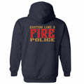 Customized Red & Yellow Fire Police Premium Hoodie